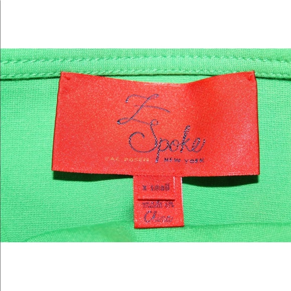 Z Spoke By Zac Posen Green Wrap Around Women Mini Skirt XS 25 Inches - Picture 2 of 8